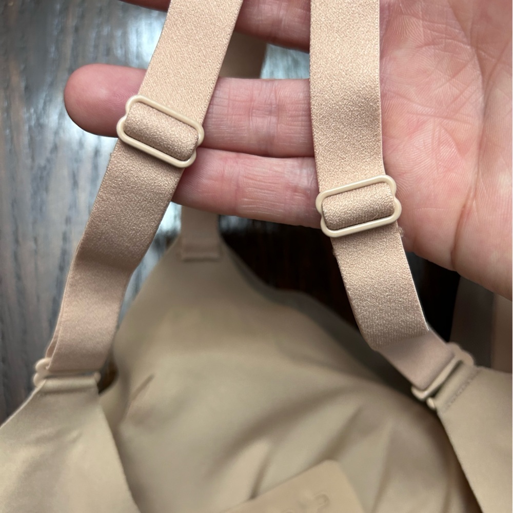 HONEYLOVE Crossover Mesh Detail Wireless Support Bra Size M Sand Adjustable - Picture 5 of 5